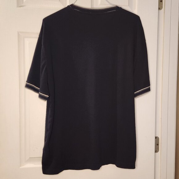 Black Express Relaxed Large Tee with White Trim - Picture 5 of 7